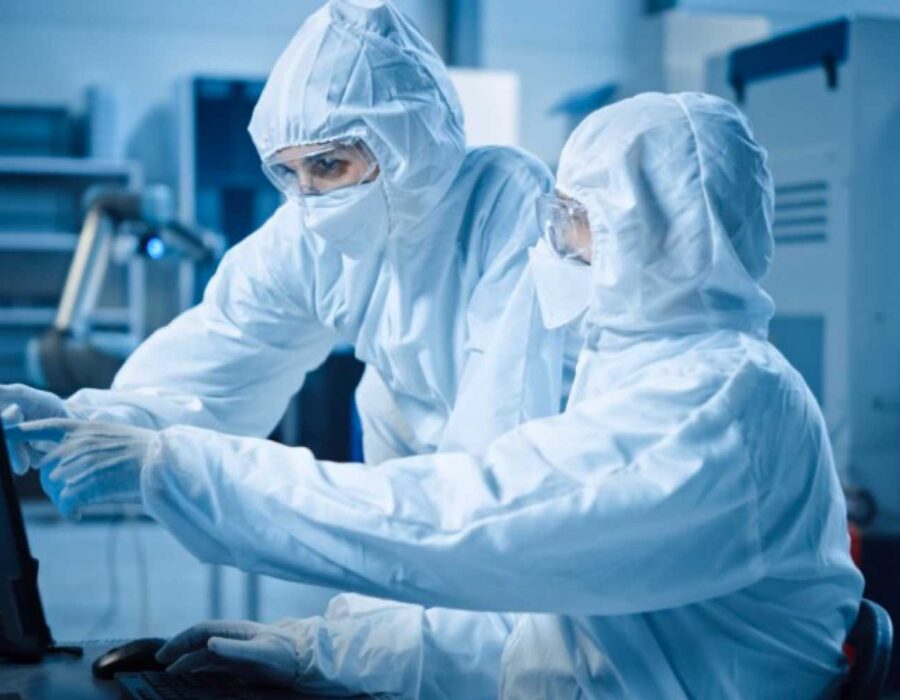 Working in a cleanroom is balancing between the highest standards